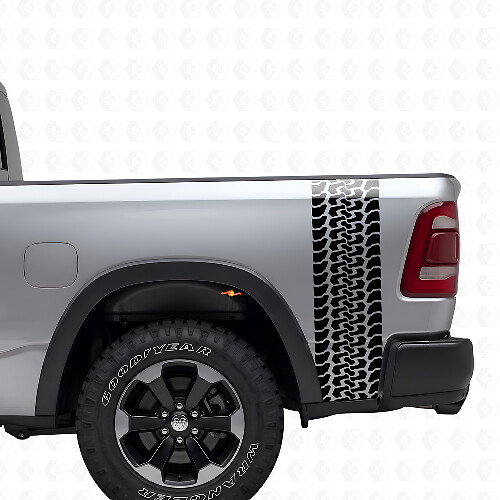 Bandenprofiel Truck Zijkant Vinyl Decal Set voor Dodge Ram 2009-2018