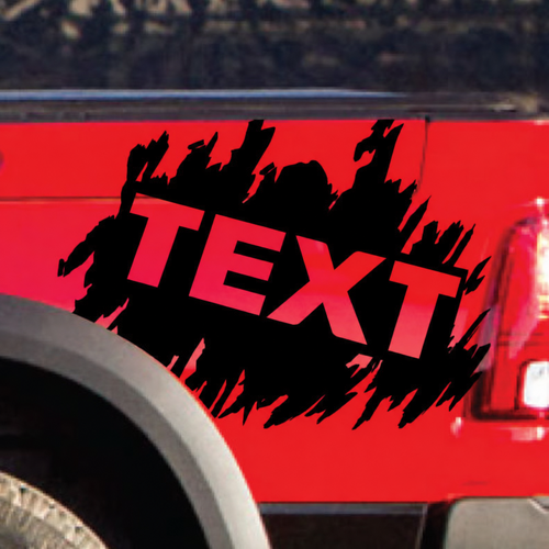 Aangepaste Tekst Versleten Achterklep Vinyl Sticker Decal Truck SUV Grafiek voor Dodge Ram