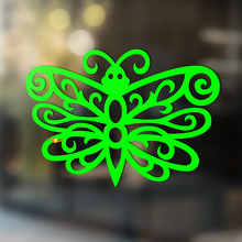 Lacy Vlinder Silhouet Universele Vinyl Decal Sticker_2