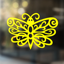 Lacy Vlinder Silhouet Universele Vinyl Decal Sticker_4