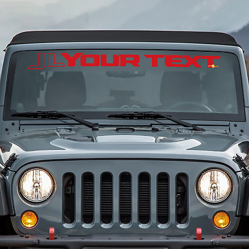 Aangepaste Lettering Voorruit Vinyl Decal Sticker voor Jeep Wrangler