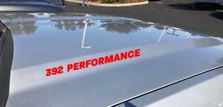 392 Performance Hood Sticker Dodge Challenger Charger HEMI Scat Pack V8 SRT Red Scatpack