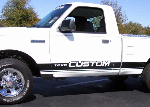 Aangepaste stripestreep paar zijscherm vinyl sticker voor Ford Ranger