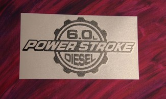 2x 6.0 Powerstroke Turbo Diesel Hood Window vinyl sticker Sticker Super duty Ford