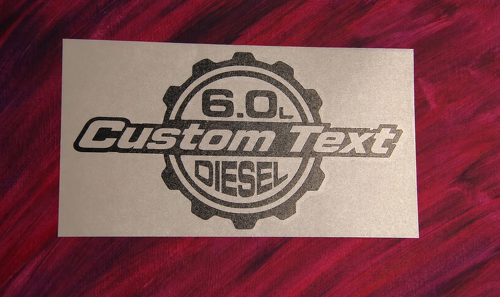 6.0L Aangepaste Tekst Diesel Versnellingshendel Vinyl Sticker Set