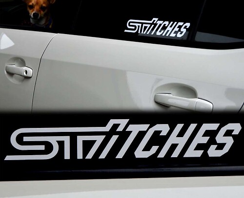 STI Stitches Raam Vinyl Decal Sticker voor Subaru
