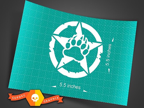 Bear Claw Star Motorkap Deur Spatscherm Vinyl Decal Stickers voor Jeep Wrangler