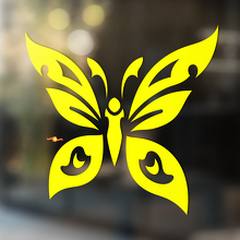 Vlinderzwaardvis Tribal Stijl Universele Vinyl Decal Sticker_4