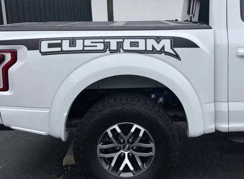 CUSTOM Accent Paar Bedside Vinyl Decal Sticker voor Ford F-150 2017-2018