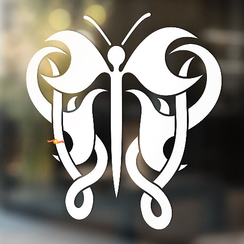 Vlinder Tribal Stijl Universele Vinyl Decal Sticker