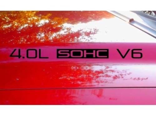 4.0L Sohc V6 Motorkap Vinyl Decal Sticker