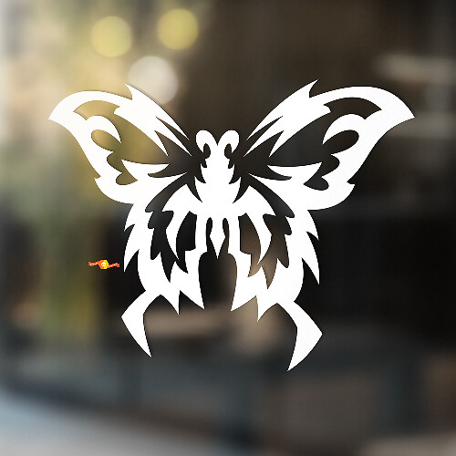 Vlinder met Scherpe Lijnen Universele Vinyl Decal Sticker