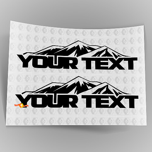 Aangepast Mountain Motorkap Vinyl Stickerset voor Jeep Wrangler