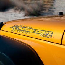 Aangepaste Marine Corps Edition Vinyl Decal Set voor Zijscherm voor Jeep Wrangler_2