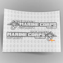 Aangepaste Marine Corps Edition Vinyl Decal Set voor Zijscherm voor Jeep Wrangler_5