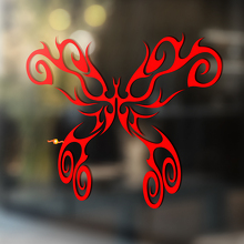 Butterfly Dunne Lijnen Tribal Stijl Universele Vinyl Decal Sticker_2