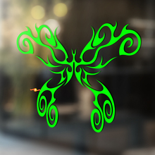 Butterfly Dunne Lijnen Tribal Stijl Universele Vinyl Decal Sticker_3