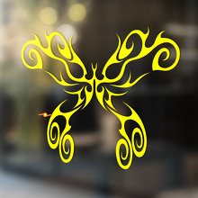 Butterfly Dunne Lijnen Tribal Stijl Universele Vinyl Decal Sticker_4