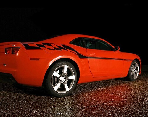 2010 2011 2012 2013 Chevrolet Camaro geruite vlag zijkant Bodyline strepen sticker sticker
