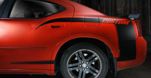 2006-2010 Dodge Charger DAYTONA kwart achterpaneel zijkant C-Stripes kit stickers stickers
