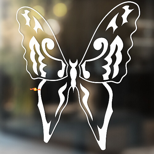Vlinder Silhouet Tribal-stijl Universele Vinyl Decal Sticker