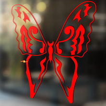 Vlinder Silhouet Omlijning Tribal-stijl Universele Vinyl Decal Sticker_2