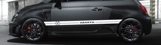 Grafische racelijnsticker. Auto zijstreep sticker voor FIAT ABARTH. AUFKLEBER.