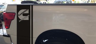 2 Truck vinyl zijsticker effen strepen Nissan Titan graphics nismo off-road 5.6L