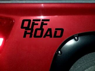 OFF ROAD x2 (TWEE) stickerstickers Truckbed achterpaneel achterklep 4x4 modder
