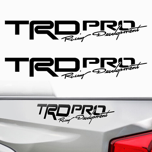 TRD Pro Racing Development Bedside Vinyl Decal Sticker voor Toyota Tacoma