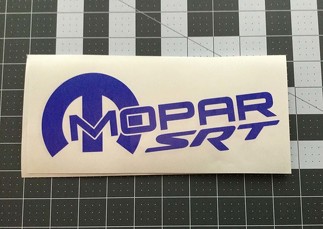 2x Mopar Racing-sticker, Srt, Hemi, vinyl gestanste sticker 8.5x3