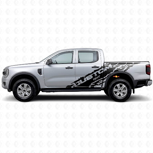 Modderspatten & Custom Tekst Zij Vinyl Stickers Kit voor Musclecar Ranger Wildtrak