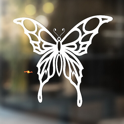 Vlinder met patroonvleugels Universele vinylsticker