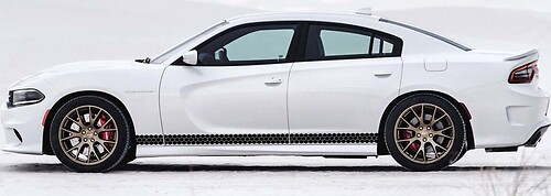 Honeycomb-stijl strepen zij vinyl decal sticker voor Dodge Charger 2011-2018
