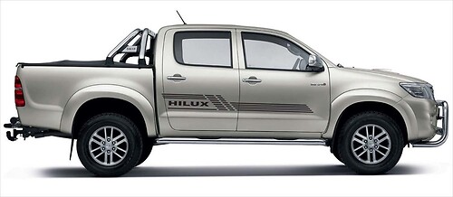 Dunne Strepen Zijdeur Vinyl Decal Sticker voor Toyota Hilux