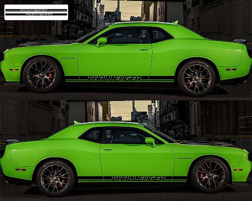 Zij Vinyl Rally Stickers 2 voor Dodge Challenger