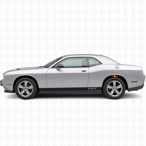 TXT Solid Rocker Stripe Paar Rocker Paneel Vinyl Decal Sticker voor Dodge Challenger 2009-2018