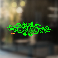 Vlinder met gebogen tribale strepen universele vinylsticker_3