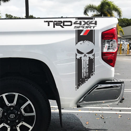 TRD 4x4 Sport Punisher-stijl Achterzijde Vinyl Decal voor Toyota Tundra