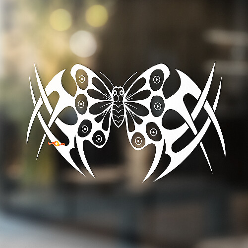 Mot met Scherpe Vleugels Universele Vinyl Decal Sticker