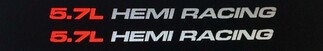 (1) Paar stickers voor 5.7L HEMI RACING Past op Dodge Ram V8 1500, 2500 17
