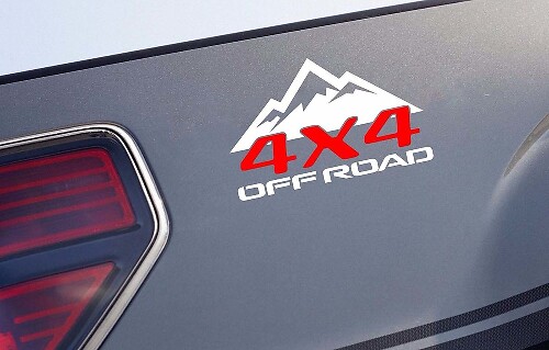 4x4 Off Road Mountain Stijl Zijlings Vinylstickers Set voor Trucks