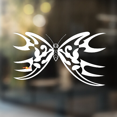 Vlinder met scherpe vleugels universele vinyl sticker