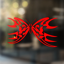 Vlinder met scherpe vleugels universele vinyl sticker_2