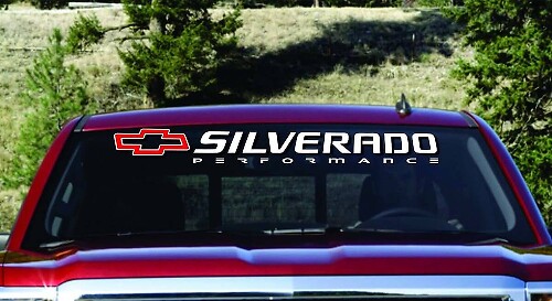 Silverado Performance Raambanner Vinyl Decal voor Chevrolet Silverado