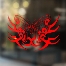 Vlinder met scherpe vleugels tribal stijl universele vinyl sticker_2