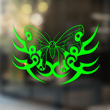 Vlinder met scherpe vleugels tribal stijl universele vinyl sticker_3