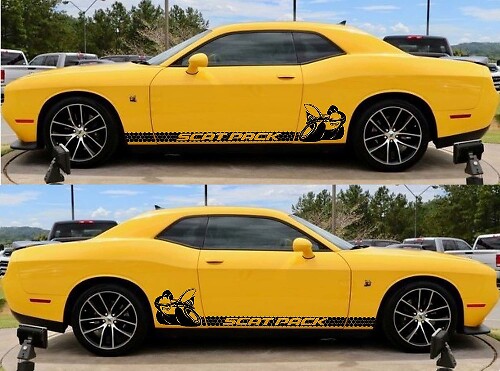 Scat Pack zijstrepen vinyl decal set voor Dodge Challenger 2011-2018