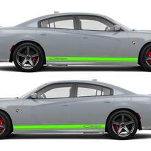 2X Dodge Charger Rocker Panel-stickers Stripe Vinyl Graphics Kit
 2