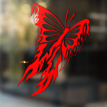 Fladderende Vlinder met Vuurvleugels Universele Vinyl Decal Sticker_2